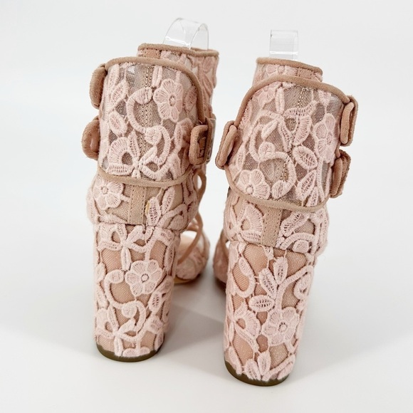 LAURENCE DACADE Lace Pattern Buckle Sandal Heel Size 5 - Picture 6 of 6